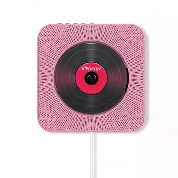 Настенный проигрыватель компакт-дисков и DVD-плеер BT розовый