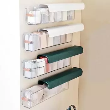 Настенный прозрачный ящик для хранения нижнего белья Yousheng, органайзер с крышкой, простая установка, настенный ящик для хранения нижнего белья