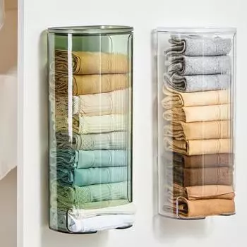Настенный ящик для хранения, большая вместимость, прозрачное видимое полое дно, пыленепроницаемый, многофункциональный, носки, трусы, трусы, органайзер для нижнего белья, держатель, контейнер