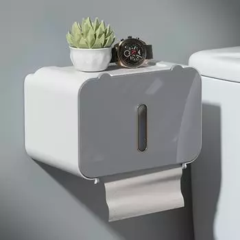 Настенный ящик для хранения бумаги, водонепроницаемый, с датчиком Smart, органайзер для туалетной бумаги, зарядка через USB, без отверстий для установки, многофункциональный