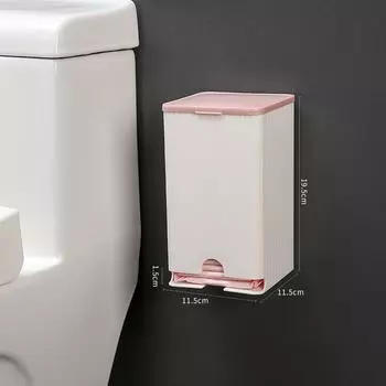 Настенный ящик для хранения гигиенических салфеток, пыленепроницаемый ящик для хранения бумажных салфеток и ватных палочек, аксессуары для ванной комнаты розовый