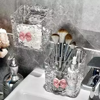 Настенный ящик для хранения Glacial Streak, ящик для хранения выброшенных полотенец для лица, полка для раковины в ванной, полка для мягких полотенец и салфеток для лица, туалетная стойка