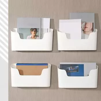 Настенный ящик для хранения Yousheng, многоцелевой самоклеящийся ящик для хранения, прочный многоразовый органайзер для дверей, стен, холодильников белый