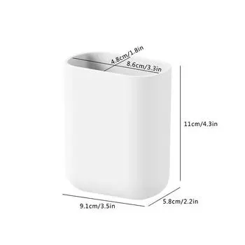 Настенный ящик для хранения может сливать воду, подходит для хранения зубной пасты и зубной щетки на стене ванной комнаты белый