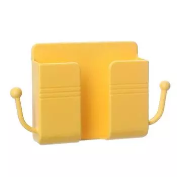 Настенный ящик для хранения, настенный держатель для мобильного телефона, зарядное устройство, органайзер для всяких мелочей жёлтый