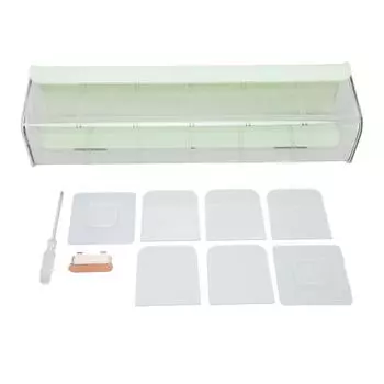 Настенный ящик для хранения нижнего белья, 6 ячеек, без перфорации, прозрачный, самоклеящийся, ящик для нижнего белья