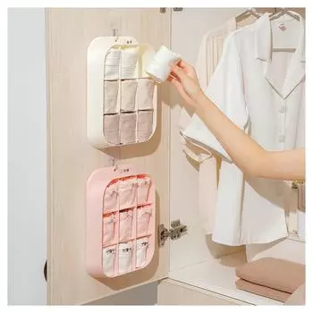 Настенный ящик для хранения нижнего белья и носков, шкаф для бюстгальтеров, ящик для хранения одежды, большой ящик для хранения одежды, экономящий место White