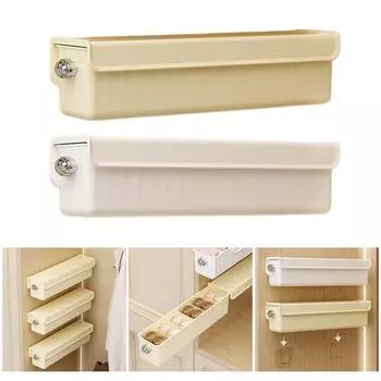 Настенный ящик для хранения нижнего белья и носков, самоклеящийся антипылевой ящик для хранения одежды, носков и завязок для нижнего белья, простой в использовании A