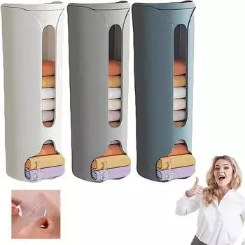 Настенный ящик для хранения нижнего белья, шкаф, нижнее белье, трусики, носки, органайзер, самоклеящийся, диспенсер для домашних мусорных мешков, ящик для хранения белый