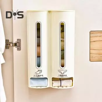 Настенный ящик для хранения носков, большая вместимость, пылезащитный, простой в установке, многофункциональный подвесной ящик для хранения нижнего белья