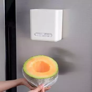 Настенный ящик для хранения пищевой пленки, пылезащитный ящик для хранения пластиковой пленки большой емкости, съемная крышка для пищевых продуктов, стойка для пластиковой пленки белый