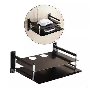 Настенный ящик для хранения, полка, черный кронштейн для телевизора L