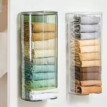 Настенный ящик для хранения, прозрачный, с полым дном, пылезащитные носки, трусы, трусы, органайзер для нижнего белья, держатель-контейнер чистый