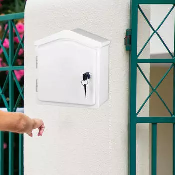 Настенный ящик для молока, запираемый для доставки, подвесной защищенный почтовый ящик, бутылка 22 см x 9 см x 25 см