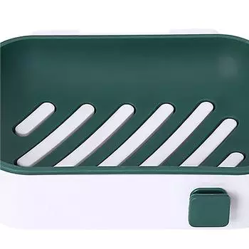 Настенный ящик для мыльницы с перфорацией, 2-слойный держатель для поддона для слива, хранение