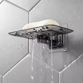 Настенный ящик для мыла для ванной комнаты, держатель для посуды, держатель для лотка, держатель для мыла, аксессуары для стойки белый