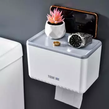 Настенный ящик для туалетной бумаги без сверла, ящик для хранения салфеток, практичный держатель для туалетной бумаги для дома