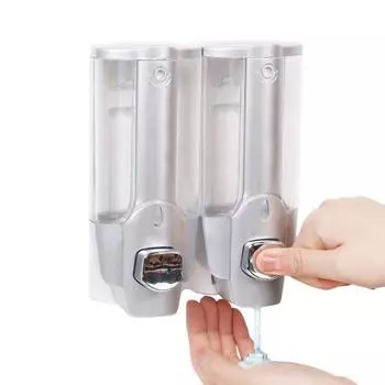 Настенный ручной дозатор мыла объемом 350 мл для ванной комнаты, легко заполняемый дозатор для душа с большим Unilateral белый