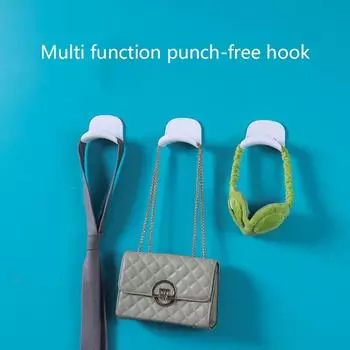 Настенный самоклеящийся прочный держатель для сумок, домашняя вешалка для шапок, шарфов, крючок 1pc