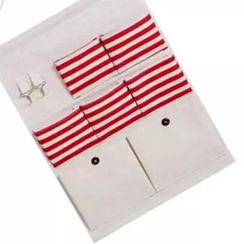 Настенный шкаф для хранения вещей на дверь дома, сумка для хранения в полоску, органайзер для белья