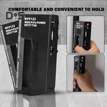 Настенный сканер металлоискатель с эргономичной ручкой, высокочувствительный, регулируемый, работающий от батареи, настенный искатель металлоискателя чёрный