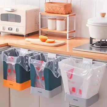 Настенный складной мусорный бак для хранения вещей Бытовая кухня Креативный шкаф Подвесная корзина для мусора Классификация Подвесной мусорный бак