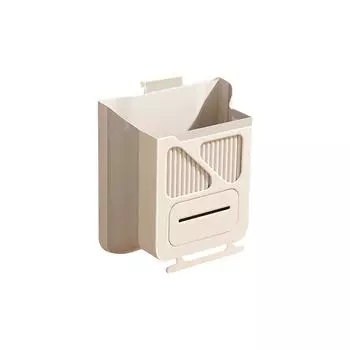 Настенный складной мусорный бак Компактный подвесной мусорный бак большой емкости Креативный кухонный мусорный бак с дозатором мешков для мусора для домашней школы One Size