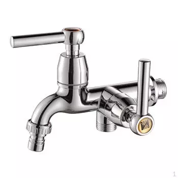 Настенный смеситель для раковины с 2 ручными переключателями 1