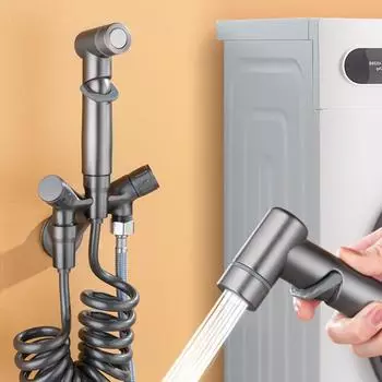 Настенный смеситель для унитаза и биде, комплект из латуни, двойной смеситель для биде, распылитель для ванной комнаты, смеситель для душа и биде, пистолет высокого давления