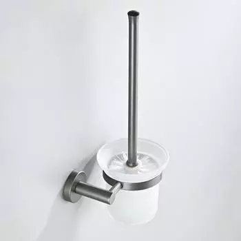 Настенный Star grey simple round chassis bathroom hardware подвесной ершик для унитаза ершик для унитаза с матовым стеклом темно серый