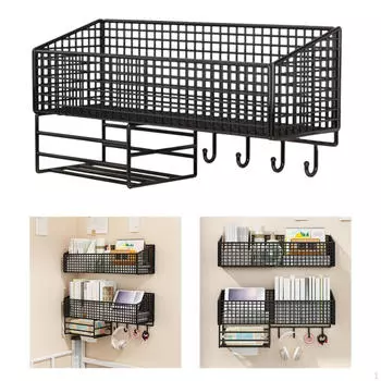 Настенный стеллаж для хранения на кухне, полка для ванной комнаты, устойчивая к ржавчине, не требующая пробивки, экономящая место, универсальная