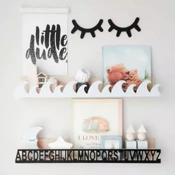 Настенный стеллаж для хранения вещей Yousheng. Прочная несущая деревянная конструкция. Простая установка. Плавающие полки. Декор для детской комнаты. C