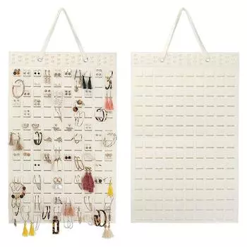 Настенный стенд для брошей из фетра, эмалированных значков и пуговиц, органайзер для хранения ожерелий и серег 57CM белый