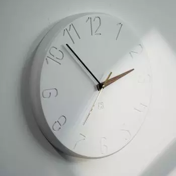 Настенный стильный скандинавский настенный бесшумный настенный аналоговый механизм развертки без стены гостиная столовая диаметр белые часы, часы, часы, подвесные, белые, часы,