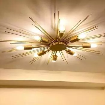 Настенный светильник Бра 8 ламп Настенный светильник Настенные светильники Латунный Спутник Бра Настенный светильник