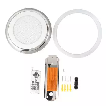 Настенный светильник для бассейна из нержавеющей стали, светодиодный RGB многоцветный подводный светильник с дистанционным управлением переменного тока