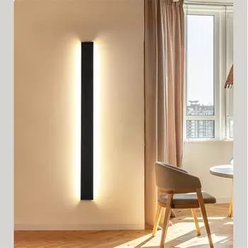 Настенный светильник для помещений светодиодный 91 см теплый белый 3000 К серебристый современный настенный светильник для спальни гостиной прихожей лестницы 30w&Warm White (2700-3500K) белый