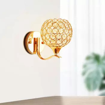 Настенный светильник E27 с цоколем с золотым орнаментом для внутреннего освещения для коридора, лестницы, прикроватной спальни
