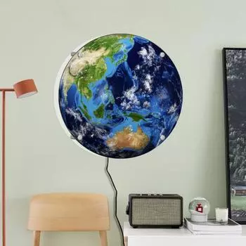 Настенный светильник Earth с дистанционным управлением, изменением цвета, с регулируемой яркостью, безрамный, современная гостиная, прикроватная тумбочка для детской комнаты, светодиодный декоративный светильник, подарок на день рождения A