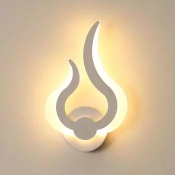 Настенный светильник Goeco Flame Acrylic Wide Body 10W Warm Light 29.5*18cm 85-265V для прихожей