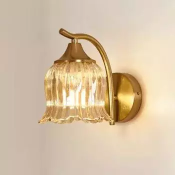 Настенный светильник LED Стильный скандинавский туалет Стеклянная простая лестница Антикварная спальня Туалет Электрический столовая Интерьер Вход Освещение Непрямое
