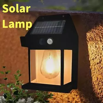 Настенный светильник, мощная солнечная лампа, умный сенсорный фонарь, уличный фонарь, водонепроницаемый солнечный фонарь, встроенный аккумулятор, портативная лампа A-1PCS