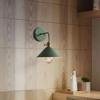 Настенный светильник, осветительный прибор, настенный светильник Macaron, красочная прикроватная лампа для детской комнаты, креативный и персонализированный настенный светильник One Size зелёный
