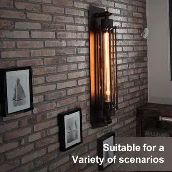 Настенный светильник Ретро Винтаж Высокотемпературная краска Без обесцвечивания Подсветка Железо Деревенский промышленный светодиодный настенный светильник Аксессуары для интерьера