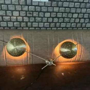 Настенный светильник с 2-мя люстрами | Настенный светильник в стиле ретро | Настенный светильник для гостиной