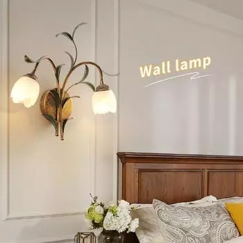 Настенный светильник с цветочным дизайном, креативные настенные светильники для гостиной, внутренние бра, декоративное освещение warm light