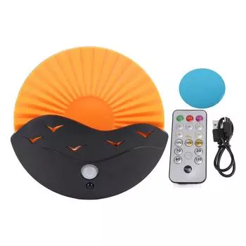 Настенный светильник с датчиком движения, бесступенчатая регулировка яркости, 3000K, беспроводная светодиодная лампа с пультом, перезаряжаемая, вверх-вниз