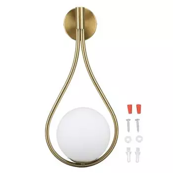 Настенный светильник с каплями воды, светодиодный настенный светильник в виде шара, золотистый, для внутреннего декора, для гостиной, спальни, прохода