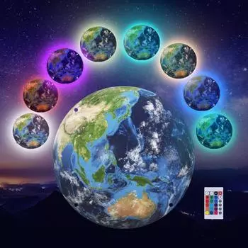 Настенный светильник с заземлением, цветной пульт дистанционного управления, с регулируемой яркостью, бескаркасный, современный, для гостиной, прикроватной тумбочки, светодиодный для детской комнаты