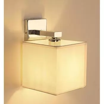 Настенный светильник SENQIU, белая ткань, квадратный Настенный светильник для спальни, гостиной, столовой, отеля, E27, без лампочки